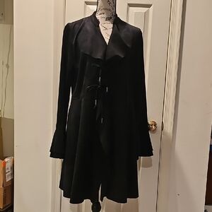Free People Faux Suede Black Duster